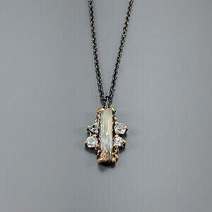 Natural Not Enhanced Tourmaline Necklace 925 Sterling Silver